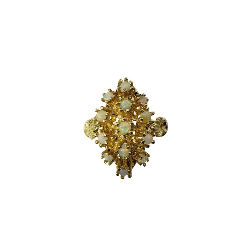 Vintage 14 Karat Yellow Gold and Opal Ring Size 6.75 #15505